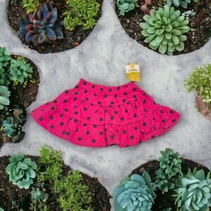 5/$35 Carter's Girls Skirt Sz 12 Months Brown Pink‎ Polka Dots Knit Skirt NEW